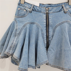 Y2K Short Skirt Ruffled Pleated