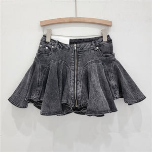 Y2K Short Skirt Ruffled Pleated