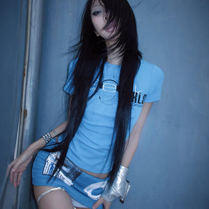 Y2k Short Sleeve Crop Tops