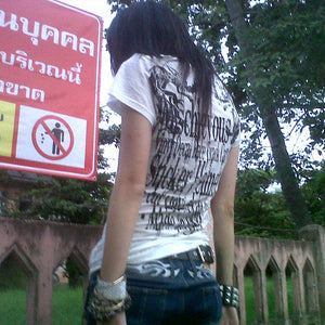 Y2k Short Sleeve Tattoo Tops