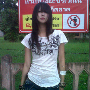 Y2k Short Sleeve Tattoo Tops