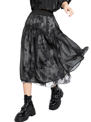 Y2K Skirt Spliced Printed