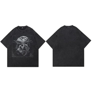 Y2K Skull Graphic T Shirt
