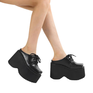Y2K Solid Black Platform Shoes