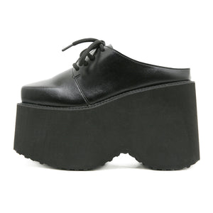 Y2K Solid Black Platform Shoes