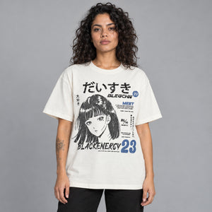 Y2K Streetwear White T Shirts Casual – worn by a woman