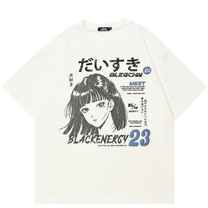 Y2K Streetwear White T Shirts Casual