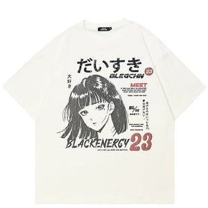 Y2K Streetwear White T Shirts Casual