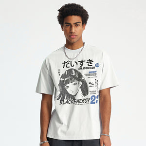 Y2K Streetwear White T Shirts Casual