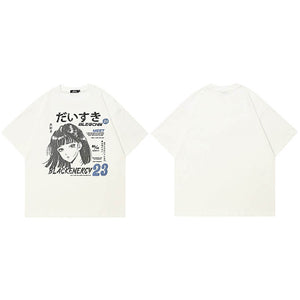 Y2K Streetwear White T Shirts Casual