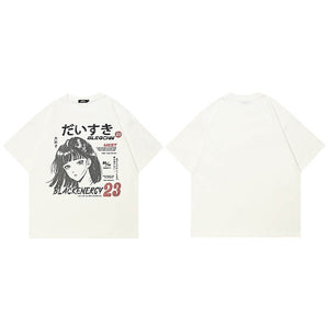 Y2K Streetwear White T Shirts Casual