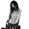 Y2k Striped Letter Print Top