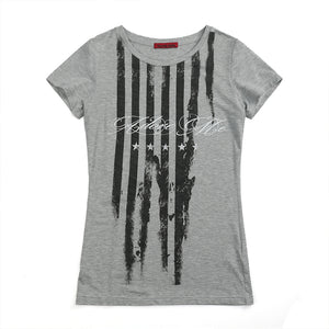 Y2k Striped Letter Print Top
