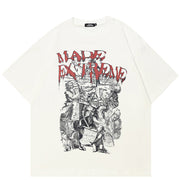 T-shirt Années 2000 Décontracté Esthétique Blanc