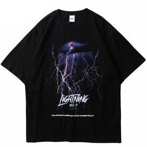 Y2K Thunder Lightning Print T-Shirt