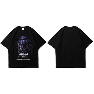 Y2K Thunder Lightning Print T-Shirt