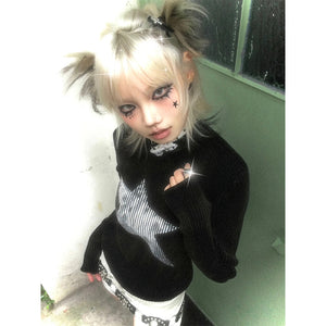 Y2K Top Aesthetics Star Print