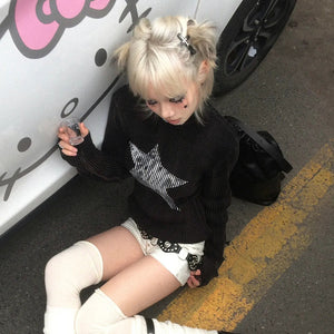 Y2K Top Aesthetics Star Print