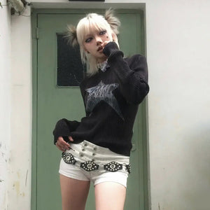 Y2K Top Aesthetics Star Print