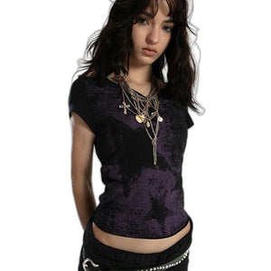 Y2K Top Gothic Streetwear - product view on white background