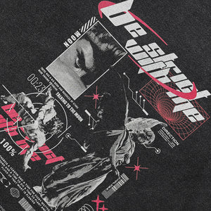 Y2K Vintage Graphic Black T Shirt