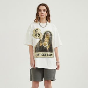 Y2K White Casual Graphic Shirt