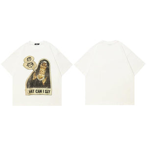 Y2K White Casual Graphic Shirt