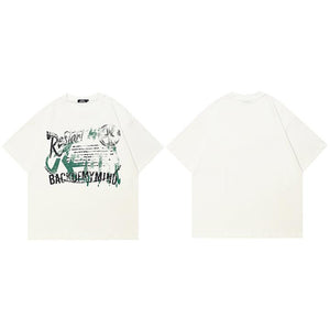 Y2K White Graphic T Shirt