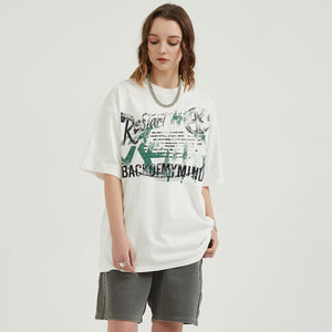 Y2K White Graphic T Shirt