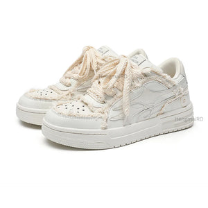 Y2K White Leatther Shoes