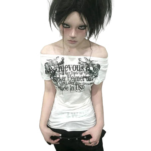 Y2k White Sheer Tops
