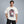 Y2K White Shirt Graphic Casual – worn by a man