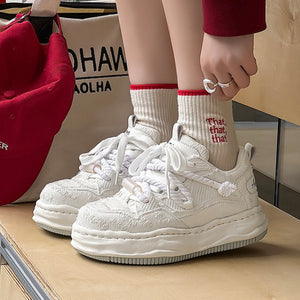 Y2K White Sneakers Shoes