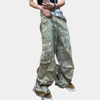 y2k Women Camo Cargo Pants – Cyber Techwear