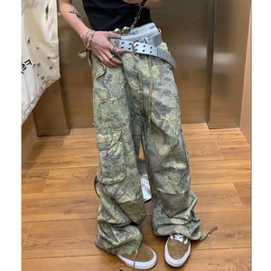 y2k Women Camo Cargo Pants