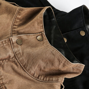 Y2K Zipper Jacket Leather