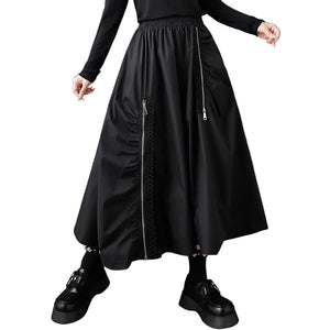 Zip Black Skirt Goth