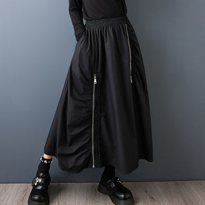 Zip Black Skirt Goth