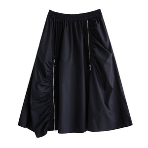 Zip Black Skirt Goth