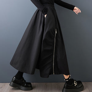 Zip Black Skirt Goth