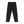 Black Zip Pocket Gym Sweatpants laid flat, front view with black drawstring and small light logo
