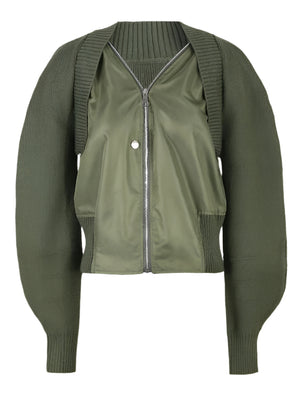 Zipper Kintted Women Jacket Spring