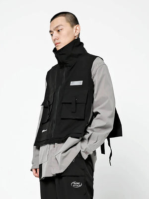 Zipper Men's Cargo Vest