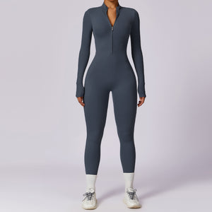 Zipper Unitard Long Sleeve