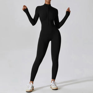 Zipper Unitard Long Sleeve