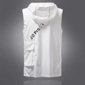 Zipper White Cargo Vest