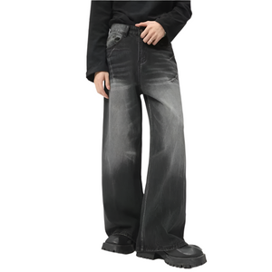 Zipper Wide-leg Y2k Jeans