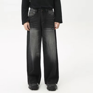 Zipper Wide-leg Y2k Jeans