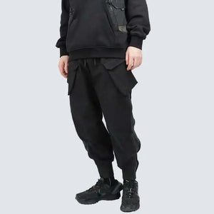Zipper Workwear Techwear Pants in black — dark techwear streetwear, view 5 of 7