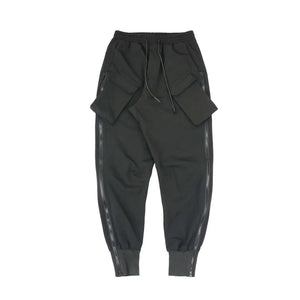 Zipper Workwear Techwear Pants in black — dark techwear streetwear, view 7 of 7